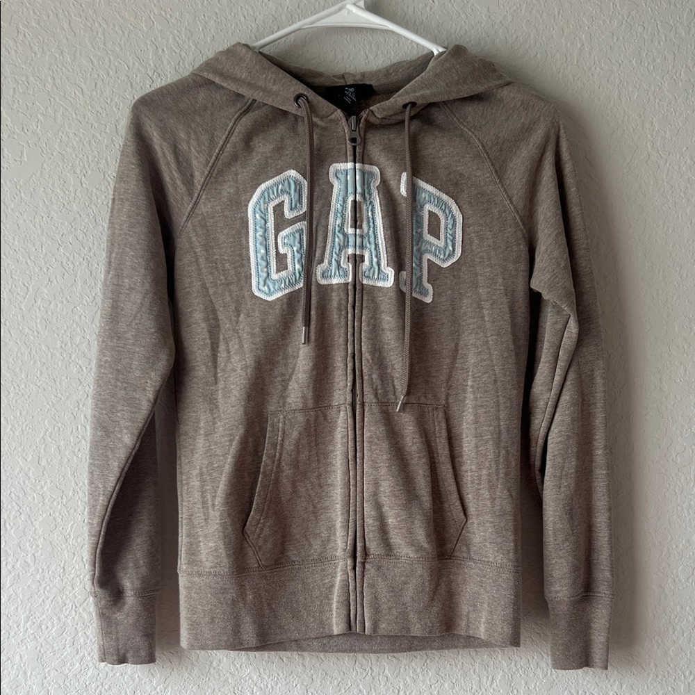 GAP Taupe Hoodie with Embroidered Logo